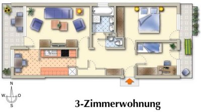3-Zimmer-Wohnung zum Verkauf in Kaufbeuren/Neugablonz