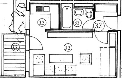 Erstbezug renovierte 1-Zimmer Wohnung mit Balkon in Bad Wildbad