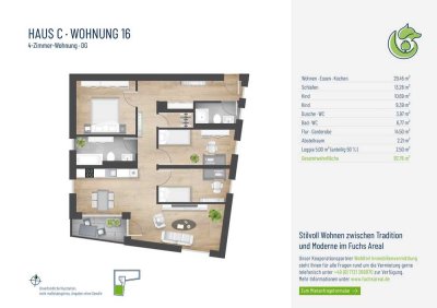 HN-Ost – Exklusive 4-Zimmer-Wohnung im Neubau (C16)!