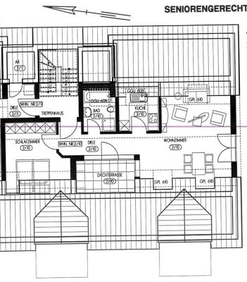 Moderne 2-Zimmer-Penthouse-Wohnung mit geh. Innenausstattung