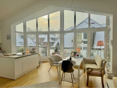 Atelierartiges Penthouse am Wohldorfer Wald – Wohnen mit Weitblick und Stil