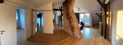 Luxuriöses DG mit Terrasse und Kamin - Loftcharakter!