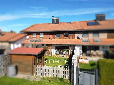 Charmantes Reihenmittelhaus mit 111 m² , Südterrasse und idyllischem Garten in Lindenberg im Allgäu