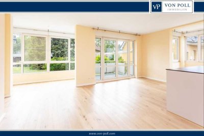 Lichtdurchflutete Maisonette-Wohnung mit Gartenblick, eigener Fahrstuhl und Familienflair