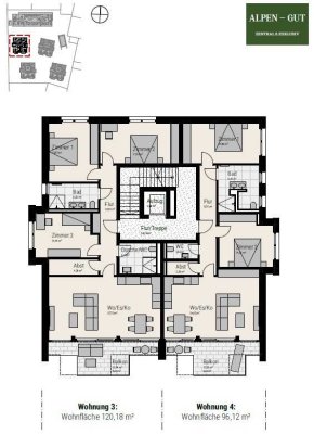 Exklusive Neubauwohnung (1. OG) im Herzen von Sonthofen