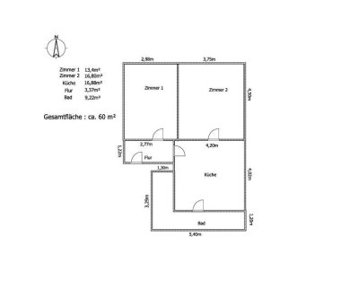 Erstbezug nach Sanierung! Moderne 2-Zimmer-Wohnung in Bischofsheim