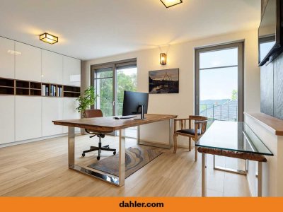 Stylish living above the rooftops of Babelsberg – modern attic apartment with two balconies and sepa