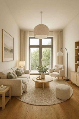 Wohnen in Flingern-Nord: kernsanierter Altbau, 3 Zimmer, 87 m² EG mit 28 m² Terrasse
