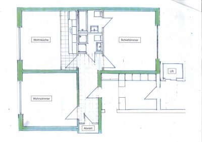 Schöne 2-Zi-WE mit Wohnküche im Stadtzentrum von Tettnang