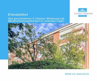 Gut geschnittene 3-Zimmer-Wohnung mit Modernisierungsbedarf in zentraler Lage von Eimsbüttel!