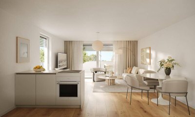 Erstbezug! Sonnige 2-Zimmer-Dachgeschosswohnung mit Balkon &amp; Terrasse