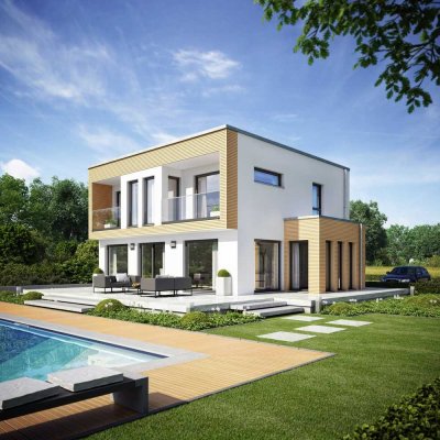 Elegant-modernes Einfamilienhaus mit klaren Linien - Jetzt individuell bauen mit Festpreisgarantie!