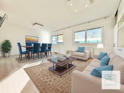 GRÜNES GLÜCK MITTEN IN DER STADT- ca. 90m² NFL- 3 Zimmer - Garten - Terrasse - Einbauküche - Garage