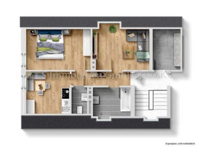 Charmante 2-Zimmer-Wohnung mit ausbaufähiger Mansarde in ruhiger Lage in der Südstadt