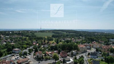 Architekturhighlight! 4R Dachgeschoß Wohnung in bester Lage von Bühlau mit Fahrstuhl und Stellplatz