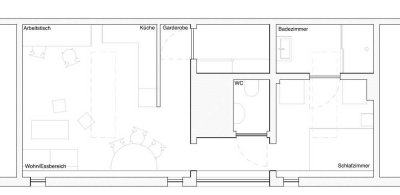 Schöne 2-Zimmer Wohnung BEFRISTET zur Untermiete