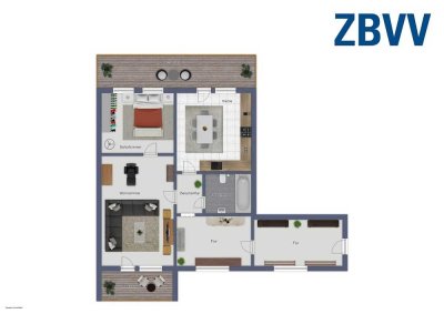 Dachterrasse und Balkon inklusive! - Mitten im Domviertel -