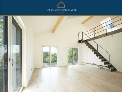 Exklusives Wohnerlebnis über 2 Etagen: Stilvolle 3,5-Zi.-Galerie-Wohnung am Hofberg