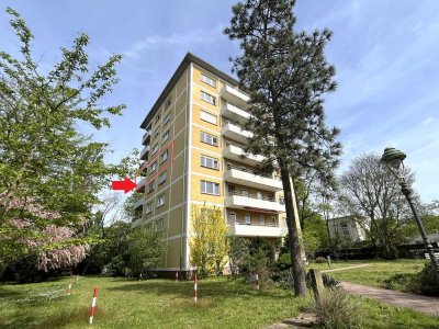 Stadtnah wohnen im Grünen - 3-ZKB mit Balkon und Aufzug - Nähe Städt. Klinikum Karlsruhe