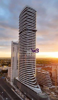Spitzenpreis-Erstbezug-2 Zimmer Mietwohnung mit 22m² Balkon- DANUBE FLATS –10. Stockwerk-Exklusives Wohnen im höchsten Wohnturm Wiens!