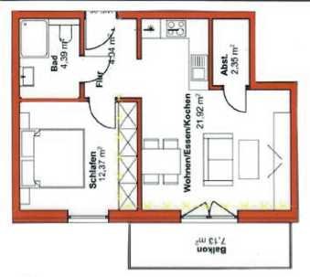 Helle Wohnung mit Balkon in Berlin-Lankwitz (Steglitz)