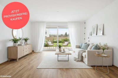 PROVISIONSFREI! Sofort vermietbare 3-Zimmer-Gartenwohnung mit sonniger Terrasse | Erstbezug | Perfekt für Anleger
