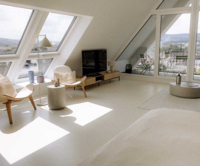 Skyloft Stuttgart Bad Cannstatt – Erstbezug: 61 m² Dachgeschoss-Loft mit großzügiger Dachterrasse