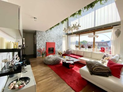 * exklusive und moderne Maisonette-Wohnung mit großer Terrasse und schönem Ausblick *