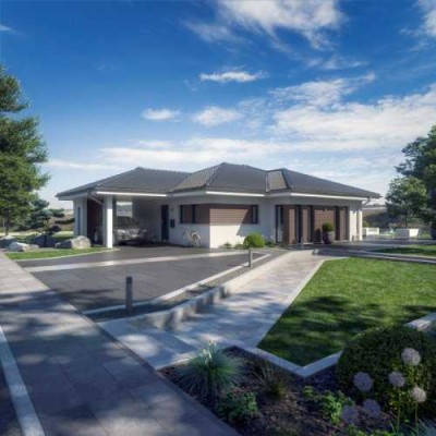 Wohnvergnügen auf einer Ebene