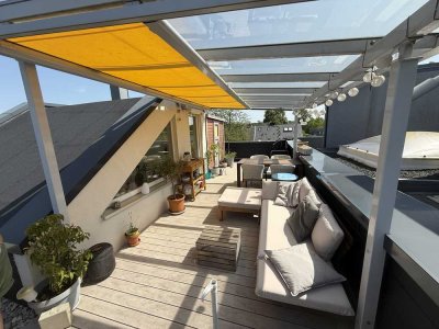 Dachterrasse Neubau (2017) Barmbek/Bramfeld, sehr ruhig, U-Bahn, Stellplatz