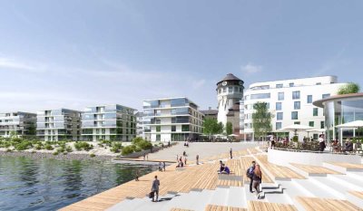 2 Zimmer EG Wohnung am gepl. Waldhofbecken, Terrasse, Garten & TG-Stellplatz, Provisionsfrei