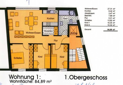 4-Zi-Whg, WÜ Innere Pleich, ruhig, 85qm, Parkett, Abstellraum u. Garage ab 1.2.26