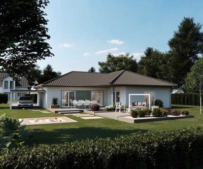 Hoch über den Saaleauen. Grundstück u. Winkelbungalow