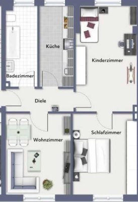 Über Ihnen? Niemand! 3,5 Raum Wohnung im 2.0G