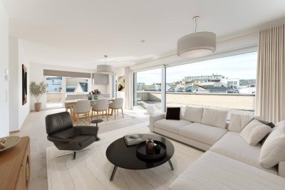 ETWAS BESONDERES - 2 Dachterrassen + Bad mit Loggia - hell - großzügige Wohnung - bergünter Dachgarten optional