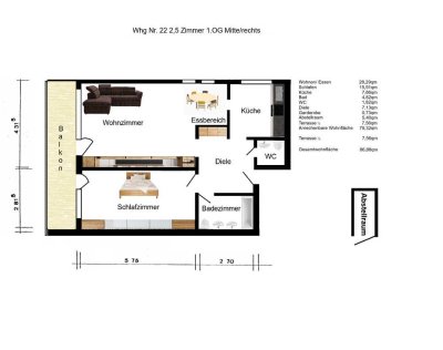 Moderne, lichtdurchflutete, ruhige 2,5 Zimmer Whg. mit großer Terrasse im Südwesten Freiburgs