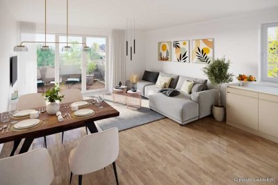 Großzügige 3-Zimmer-Wohnung mit Balkon und Blick ins Grüne