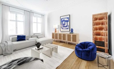 Open House am Samstag! Frisch sanierte 2-Zimmer-Altbauwohnung mit Südbalkon in Innenhoflage