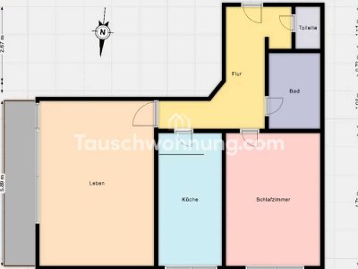 Tauschwohnung: Biete 2 Zi suche 3 Zimmer oder mehr