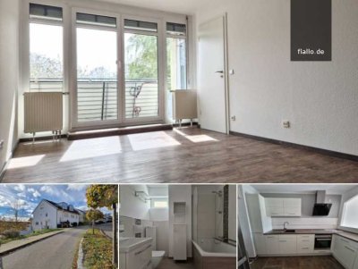Sanierte 3-Raum Wohnung mit EBK+TG-Stellplatz + Balkon + Tageslichtbad + Badmöbel + BKW + viel Natur
