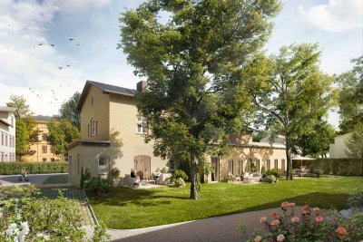 *** Wohnen wie im Märchen: 2-geschossige Remise mit traumhaftem Garten am Schloßpark! ***