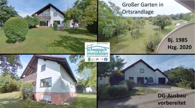 EFH/2-FH, EG 103m² + DG 92m² z. Ausbau vorber.! Gr. Garten, Ortsrand – Hzg. 2020, Vollunterkellert!