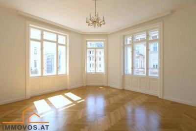4,5 Zimmer Erstbezug im Botschaftsviertel 1030: Runderneuerte Altbau-Schönheit mit Hofbalkon/Lift beim Ahrenbergpark