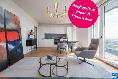 Luxus-Erstbezug im VIENNA TWENTYTWO bei der U1 *Rooftop-Pool inklusive*