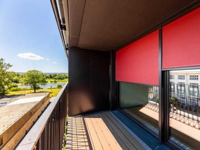 Möblierte Wohnung – 1-Zimmer Wohnung mit Loggia am Elbufer – Marina Garden