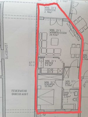 2-Zimmer Terassenwohnung mit TG nähe Hbf.