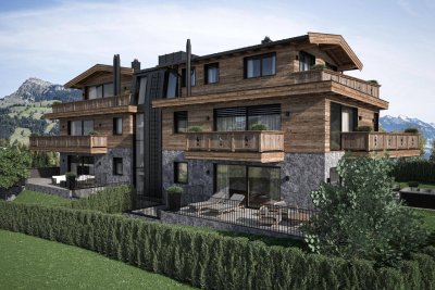 Ski-Out: Erdgeschoss-Maisonettewohnung mit Kaiserblick