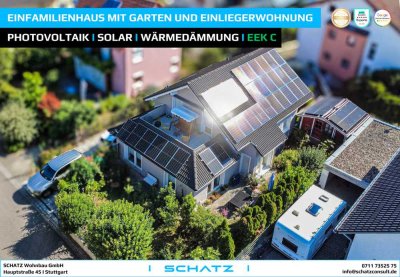 Freistehendes Einfamilienhaus mit umlaufenden Garten I Photovoltaik, Solar, WDVS, Einliegerwohnung