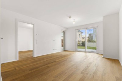 NEUBAU: 2-Zimmerwohnung mit Garten &amp; südseitiger Terrasse am Benediktinermarkt!