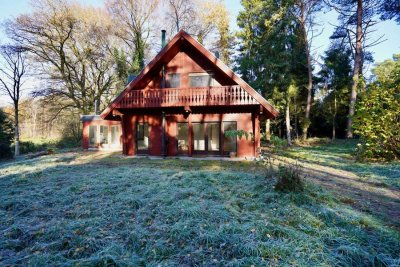 Wohnen am Waldrand - Holzhaus mit Wintergarten, Kamin und Naturgrundstück